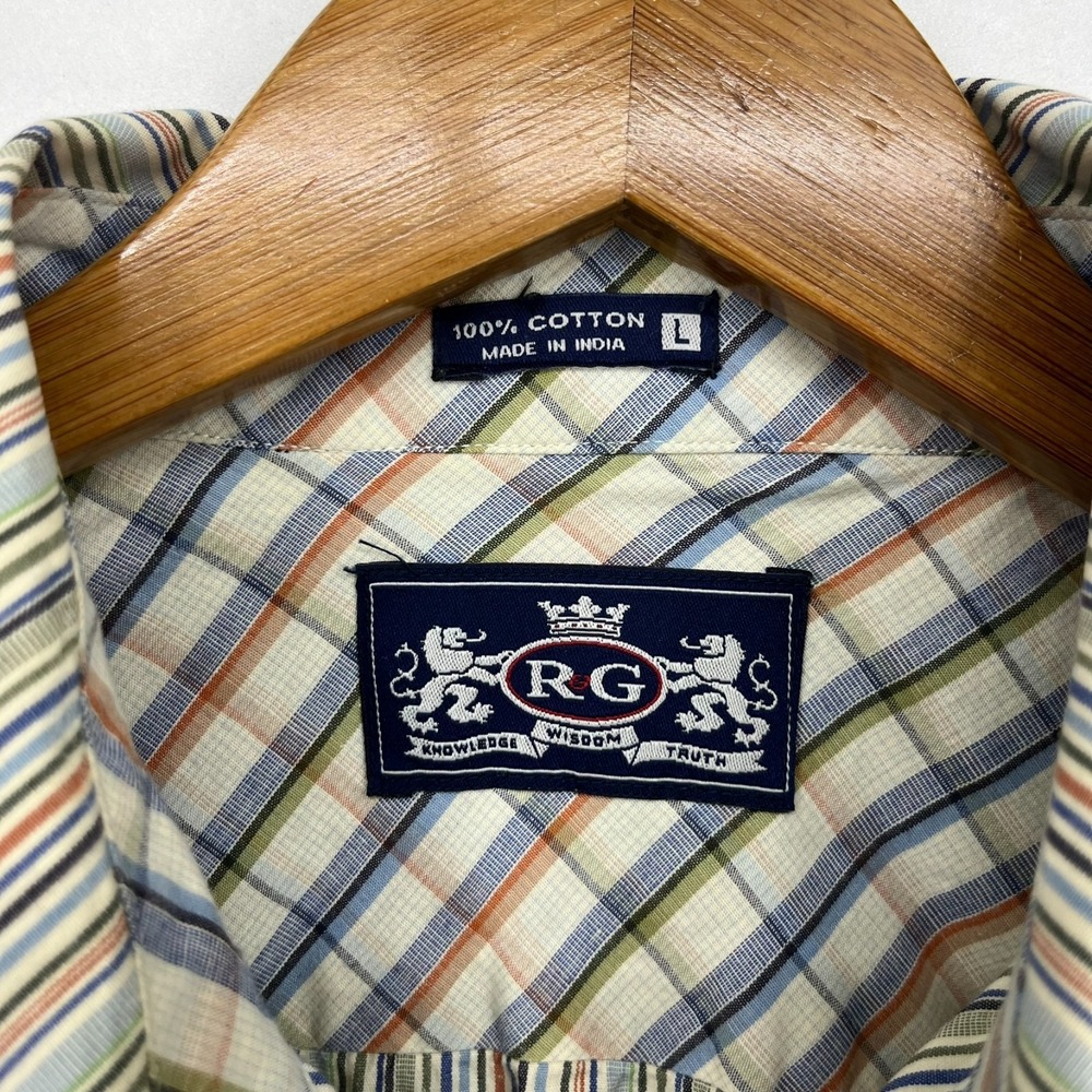 Robert Graham Long Sleeve Button‎ Shirt Men's L Multicolor Striped 100% Cotton - Picture 6 of 10